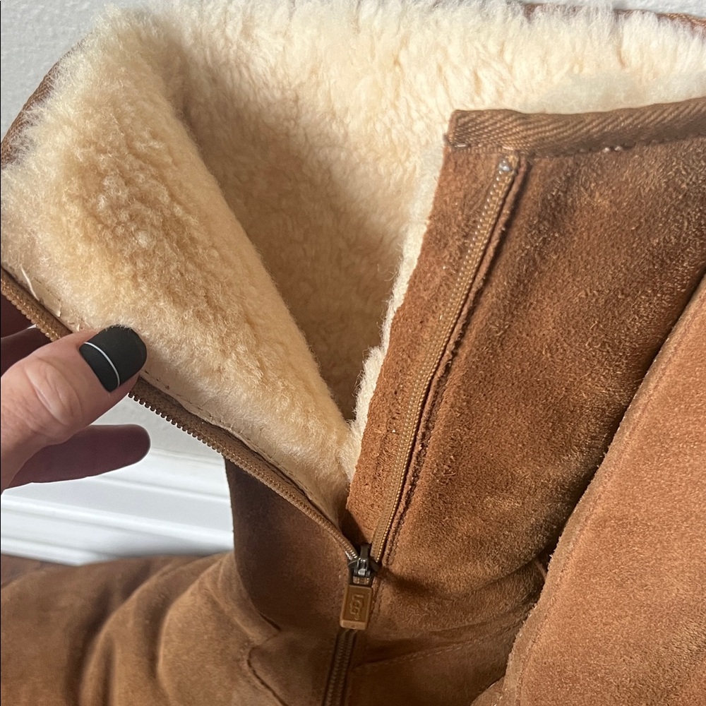 UGG RockStar Studded Tan Suede Boots - Picture 3 of 7